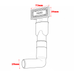FRANKE Telescopic Kitchen Sink Rectangular Overflow Fitting 133.0036.506 - Image 3