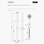 Airth Chrome Slide Rail Riser Rail Shower Kit with Adjustable Top Bracket - Image 3