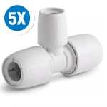 5 x Wavin Hep2O 15-15-10mm Branch Reduced Tees Hep 20 Reducer Tee HD13/15W