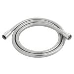 Vado Zoo 150cm Smooth Flex Anti Twist Shower Hose in Silver Easy Clean