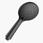 Shower Head Handset Round Matt Black with 3 Spray Functions