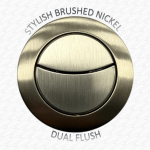 Brushed Nickel Toilet Push Button for Mechanical Top Flush Valve Dual Flush - Image 6
