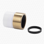 Brushed Brass Waste Pipe 32mm 35mm to Plastic Adaptor Coupling