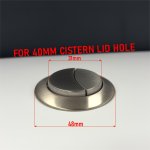 Brushed Nickel Toilet Push Button for Mechanical Top Flush Valve Dual Flush - Image 4