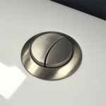 Brushed Nickel Toilet Push Button for Mechanical Top Flush Valve Dual Flush - Image 2