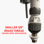 Siamp Compact 99T WC Toilet Cistern Bottom Entry Inlet Valve 3/8" Inch BRASS - Image 3