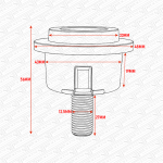 Duravit Geberit Toilet Push Button Dual Flush Chrome Finish Flush Button - Image 3
