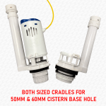 Toilet Push Button Dual Flush Cistern Syphon Valve with Yellow Cable - Image 3