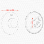 Grohe 37761000 Air Single Flush Push Button | Chrome Pneumatic Flush for Concealed Cisterns - Image 3