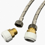 PUSHFIT Flexi Tap Tail Adaptors Pair for Monoblock Taps from 1/2" to 15mm - Image 2