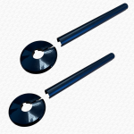 Black Radiator Pipe Cover Kit made Snap On 200mm Long