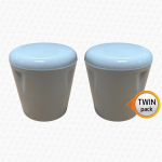 2 x Replacement White Lockshield Radiator Valve Wheel Heads Handles Caps Only