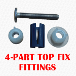 NEW Top Fix Toilet Seat Fittings Hinges Pins 10mm Pins WC - Image 5