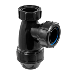 McAlpine E10-BL Gloss Black 32mm and 36mm Shallow Seal Basin Bottle Trap