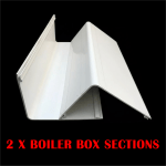 Boiler Box Pipe Cover 2 Piece Adjustable 50cm H x 40cm W x 15cm D - Image 3
