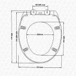 KeyPlumb White Universal Oval Type Toilet Seat Soft Close Quick Release - Image 2