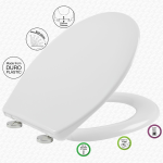 KeyPlumb White Universal Oval Type Toilet Seat Soft Close Quick Release - Image 4