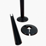 Black Radiator Pipe Cover Kit made Snap On 200mm Long - Image 4