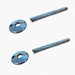 Chrome Effect Radiator Pipe Cover Kit made Snap On 200mm Long