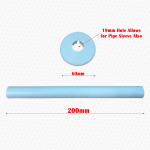White Radiator Pipe Cover Kit made Snap On 200mm Long - Image 5