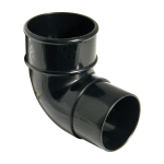 68mm Gutter Downpipe 92.5 Degree Elbow Bend | Black Rainwater Drainage Pipe