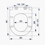 Long D Shaped Toilet Seat Soft Close fits Eastbrook Linea - Image 2