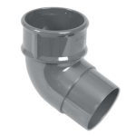 68mm Grey Gutter Downpipe 112.5 Degree Offset Bend | Rainwater Drainage Pipe