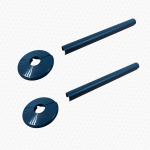 Anthracite Grey Radiator Pipe Cover Kit made Snap On 200mm Long