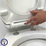 KeyPlumb White Universal Oval Type Toilet Seat Soft Close Quick Release - Image 5