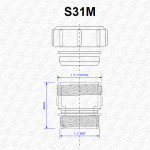 McAlpine S31M 32mm - 36mm Multifit to 1 1/4" BSP Male Threaded Coupling Adaptor Straight Connector - Image 3