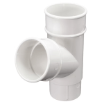Gutter Downpipe Y Branch Piece 68mm Round White Junction for Rainwater Down Pipe