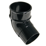 68mm Black Gutter Downpipe 112.5 Degree Offset Bend | Rainwater Drainage Pipe
