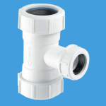 McAlpine V33T-FP Universal Flush Pipe Overflow Tee for Low-Level Toilets