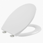 KeyPlumb White Universal Oval Type Toilet Seat Soft Close Quick Release