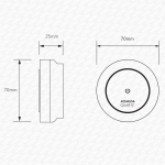 Aqualisa Quartz Smart Shower Wired Remote | On/Off Secondary Control | QZD.B3.DS.20 - Image 3
