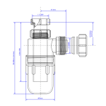 Genuine McAlpine A10A 32mm Adjustable Inlet Bottle Trap | 1 1/4" Basin Waste with Multifit Outlet - Image 3