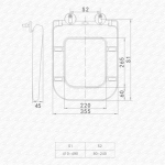 Square Toilet Seat Top Fix Soft Close | Heavy Duty Replacement for Modern Ceramic Pans - Image 3