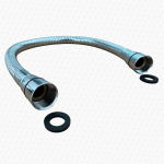 EXTRA SHORT 50cm Long Shower Hose 1/2″ Chrome Plated Double Tapered Interlocking - Image 4