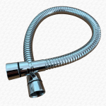 EXTRA SHORT 50cm Long Shower Hose 1/2″ Chrome Plated Double Tapered Interlocking - Image 2
