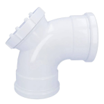 110mm White Soil Pipe Access Bend | 4" Elbow with Inspection Eye