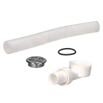 Franke Metal Overflow Fitting & Flexible Tube (36mm Chrome)