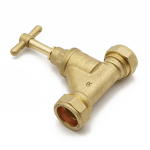 DZR Brass Stopcock for 32mm MDPE Pipe (Compression P x P)