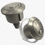 Brushed Nickel Finish Toilet Push Button for Cable Flush Valve Cistern Dual Flush - Image 5