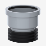 Grey Push-Fit 110mm PVC to Clay/Cast Iron Drain Adapter (DC1 Type)