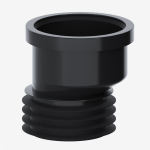 Black Offset Push-Fit 110mm PVC to Clay/Cast Iron Drain Adapter (DC1 Type)