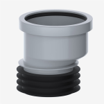 Grey Offset Push-Fit 110mm PVC to Clay/Cast Iron Drain Adapter (DC1 Type)