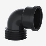Black 90° Push-Fit 110mm Soil Pipe to Cast Iron Drain Elbow Bend (DC90)