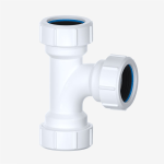 32mm to 36mm Multifit Compression Swept Tee Waste Pipe Connector (1.25")