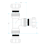 32mm to 36mm Multifit Compression Swept Tee Waste Pipe Connector (1.25") - Image 4