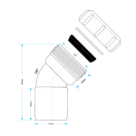40mm-43mm Multifit 45-Degree Trap Outlet Connector (1.5") - Image 4